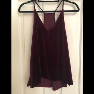 Abercrombie maroon velvet cami